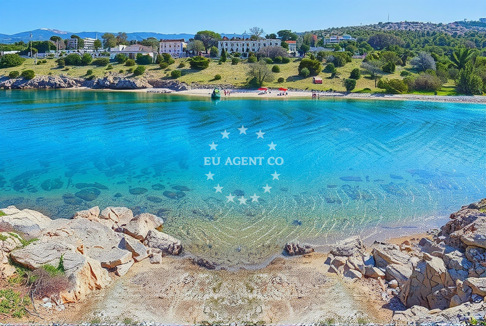 Shoreline and swimming area at Selehovica, Omišalj (Krk) Beach in Selehovica