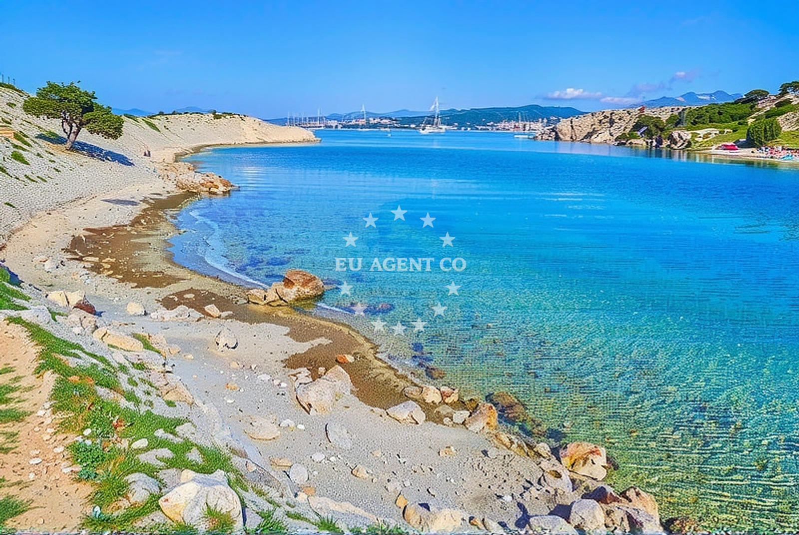 Beach facilities and surroundings at Selehovica, Omišalj (Krk) Beach in Selehovica