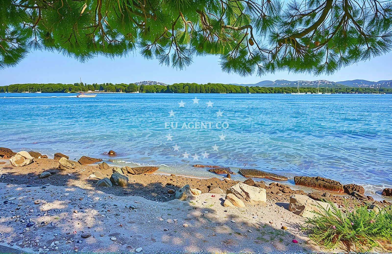 Sea and coastal view of Šenišna, Šibenik Beach in Šenišna
