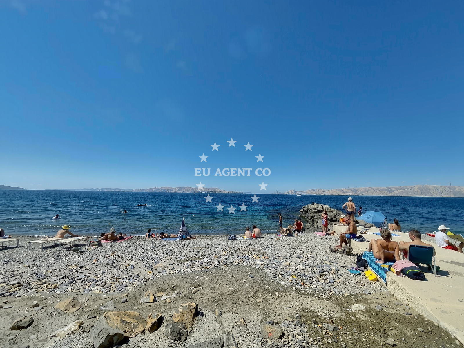 Sea and coastal view of Senj beach in Ul. Augusta Šenoe 19, Senj