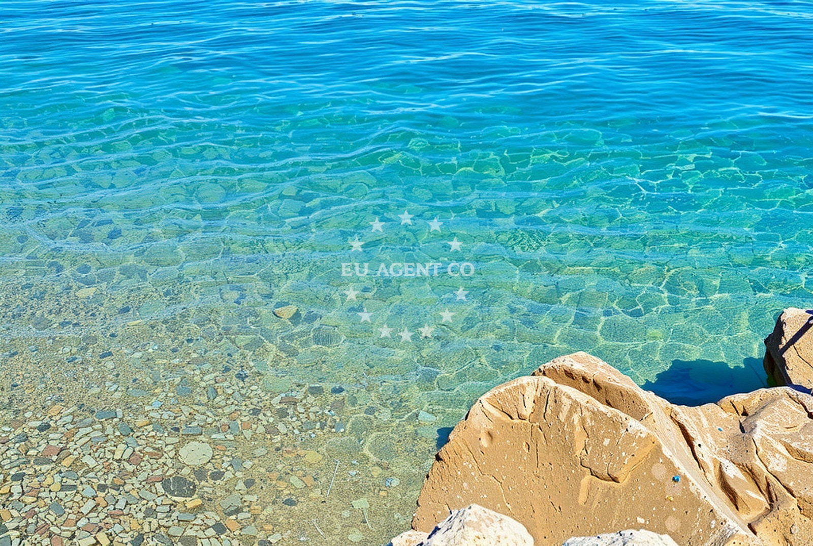 Shoreline and swimming area at Senjavac, Mošćenička Draga Beach in Senjavac
