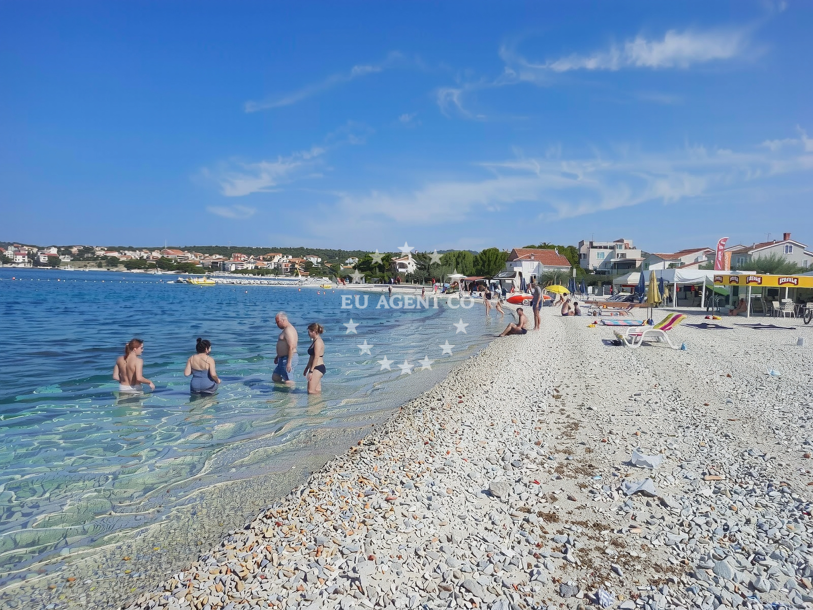 Sea and coastal view of Sepurina beach in Miline ulica 122, Rogoznica