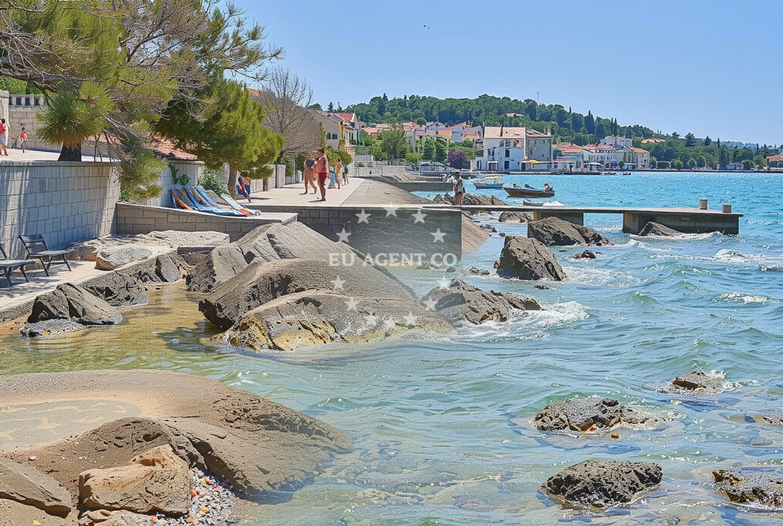 Beach facilities and surroundings at Šepurine sjever 4, Prvić Šepurine (Prvić) Beach in Šepurine sjever 4