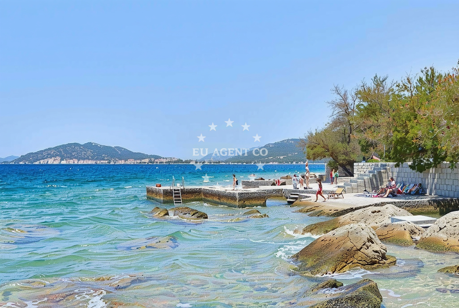 Shoreline and swimming area at Šepurine sjever 5, Prvić Šepurine (Prvić) Beach in Šepurine sjever 5