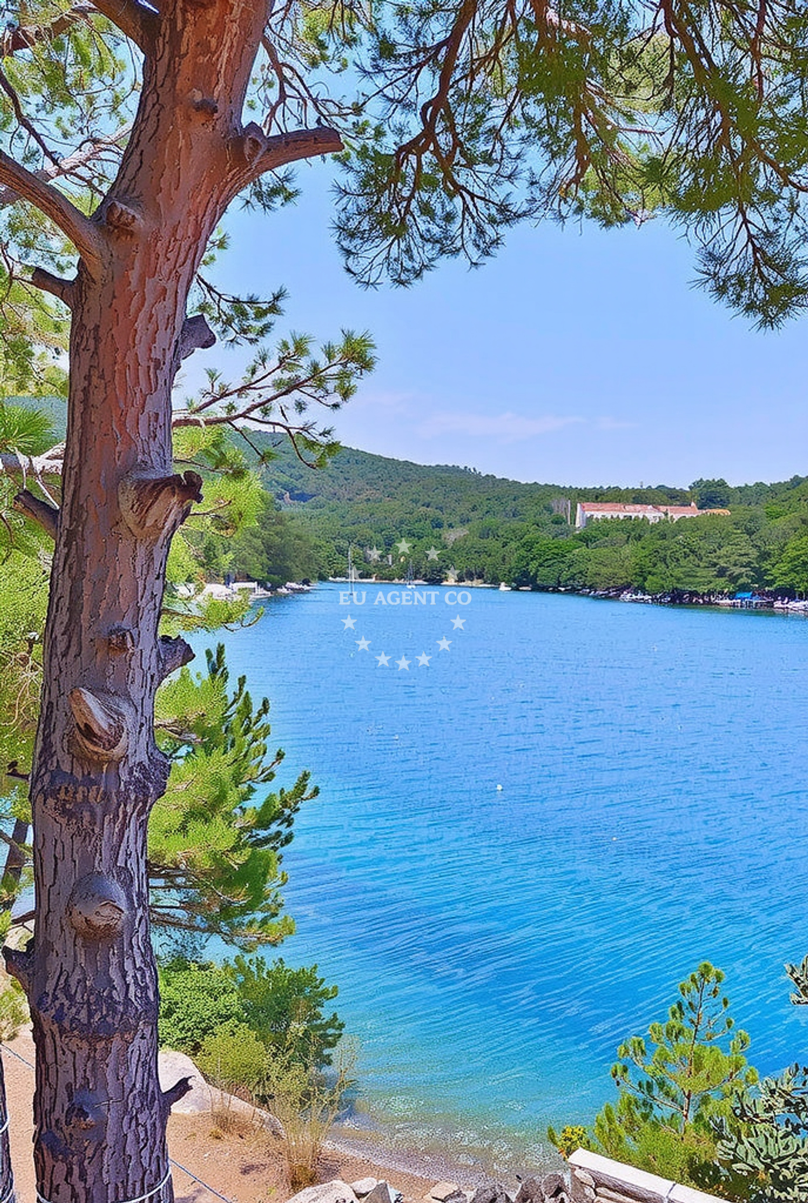 Sea and coastal view of Šešula, Maslinica (Šolta) Beach in Šešula