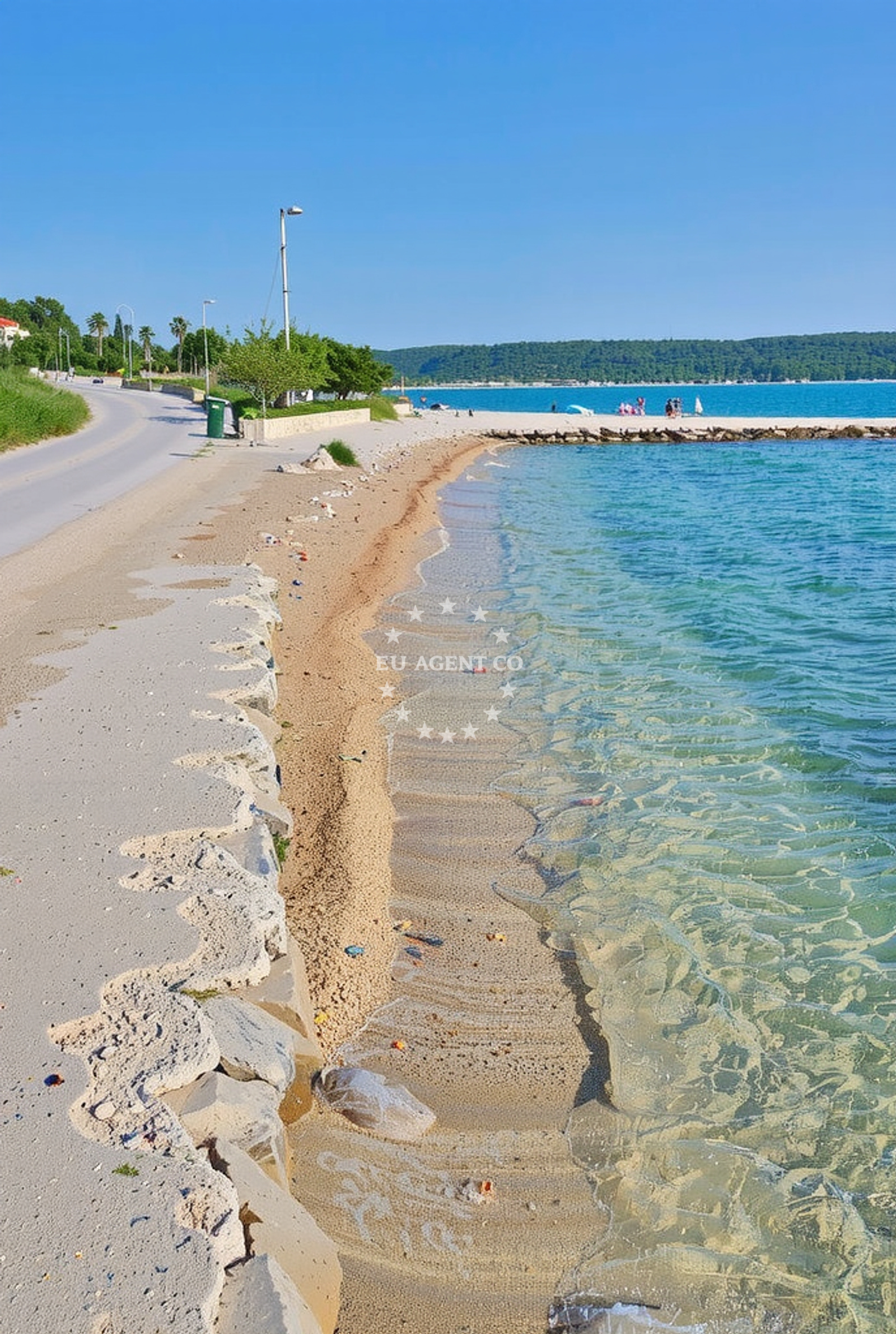 Sea and coastal view of Ševerdići, Rtina Beach in Ševerdići