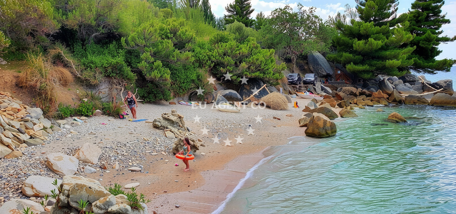 Sea and coastal view of ShadowSky beach in Izbitac 190, Drasnice