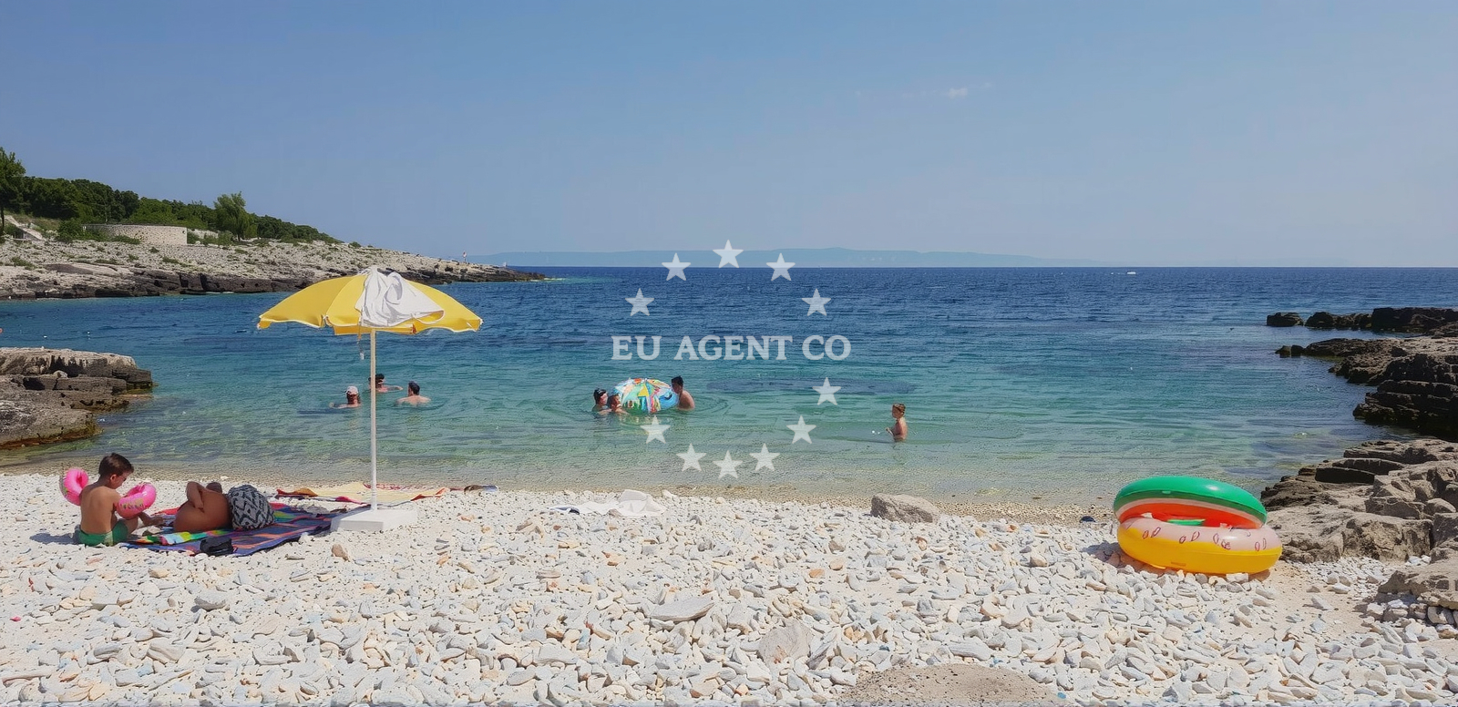 Sea and coastal view of Shkolich beach II in 136, Kavran
