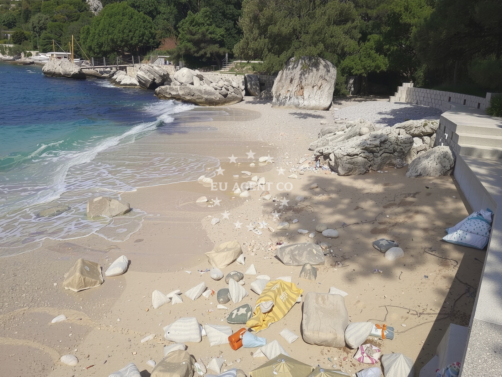 Sea and coastal view of Siba beach in Soline 16, Mlini