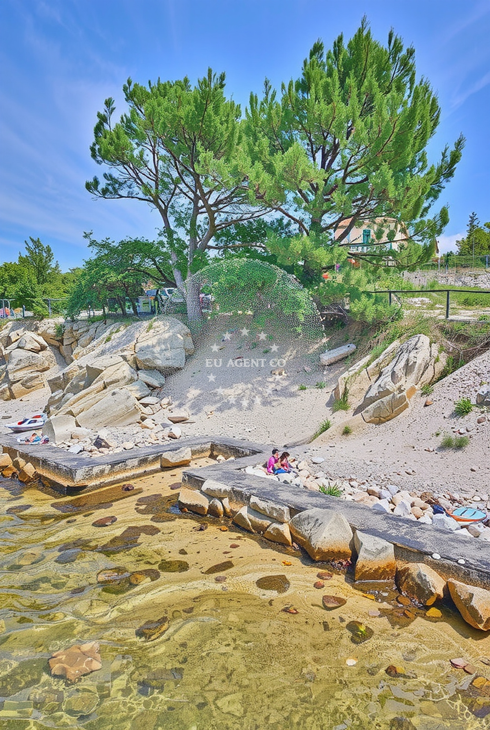Sea and coastal view of Šibenik, Novigrad (Zadarska županija) Beach in Šibenik