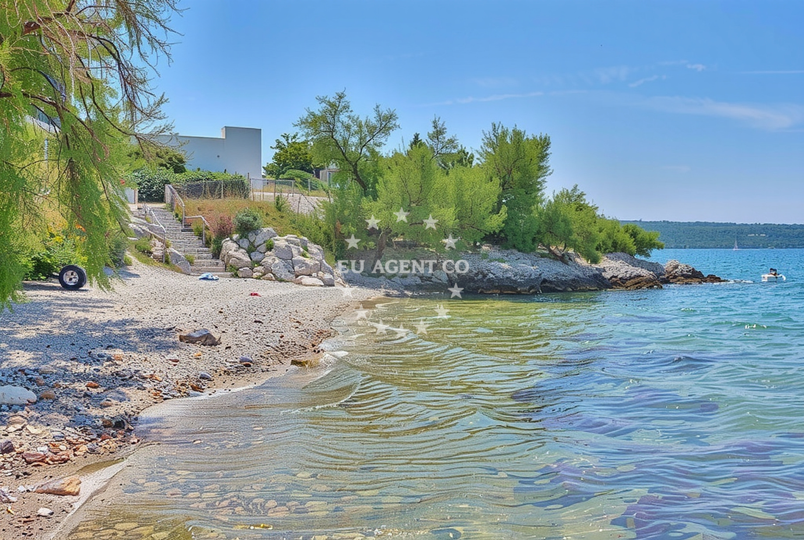 Beach facilities and surroundings at Šibenik, Novigrad (Zadarska županija) Beach in Šibenik