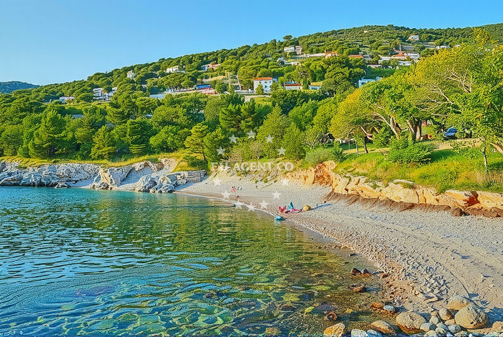 Overview of Sibinj Krmpotski: beaches and coves (3) in Sibinj Krmpotski