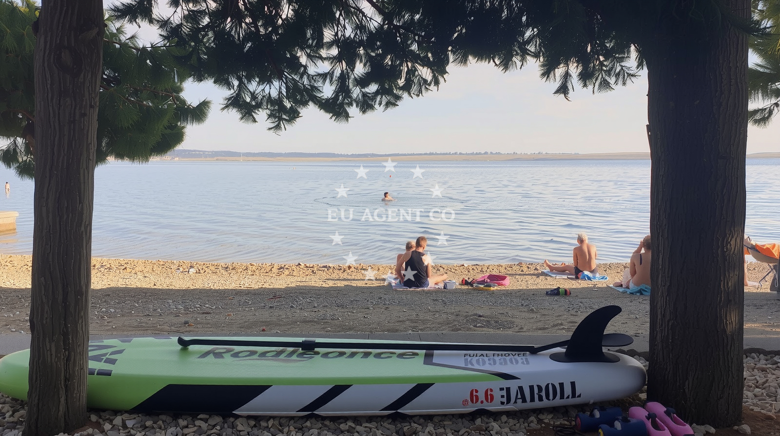 Beach facilities and surroundings at Sibuljina beach in , Šibuljina