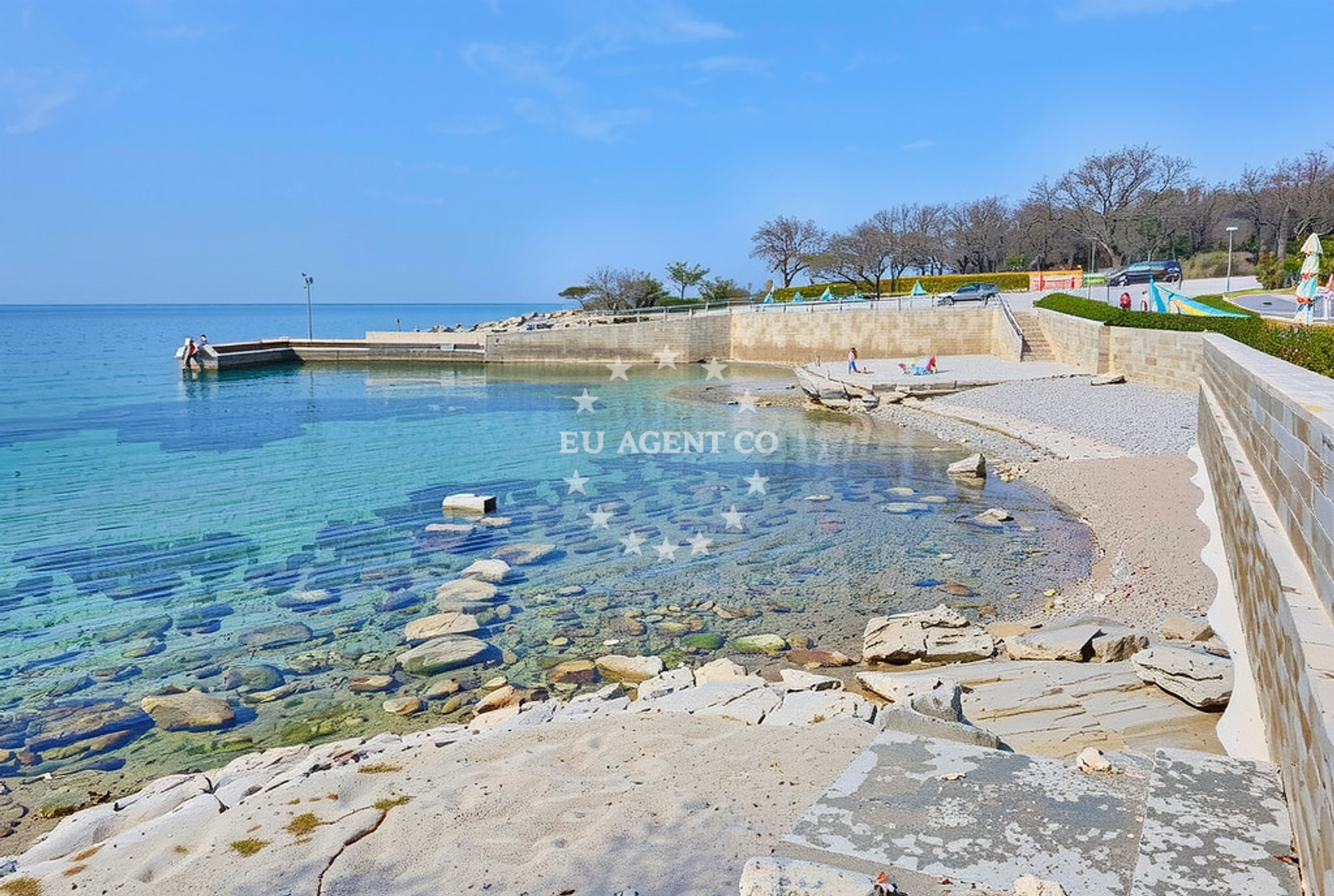 Sea and coastal view of Sidro (Valetica), Vabriga Beach in Sidro (Valetica)