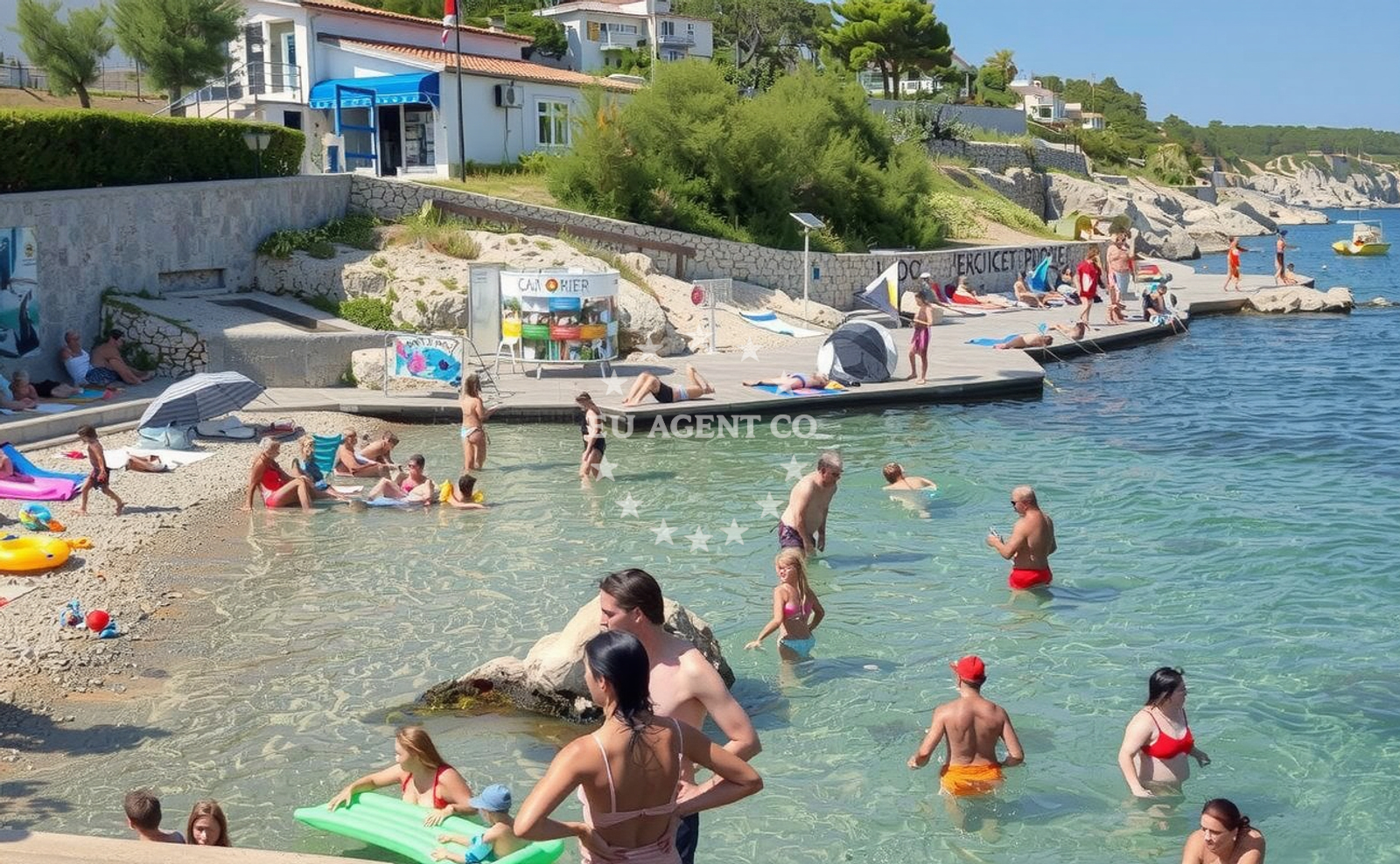 Beach facilities and surroundings at Silo Krk Beach in Stara cesta 16A, Šilo