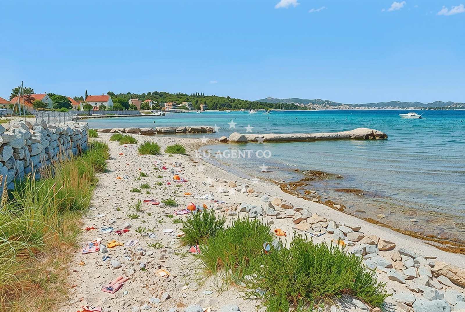 Sea and coastal view of Šime, Prvić Šepurine (Prvić) Beach in Šime