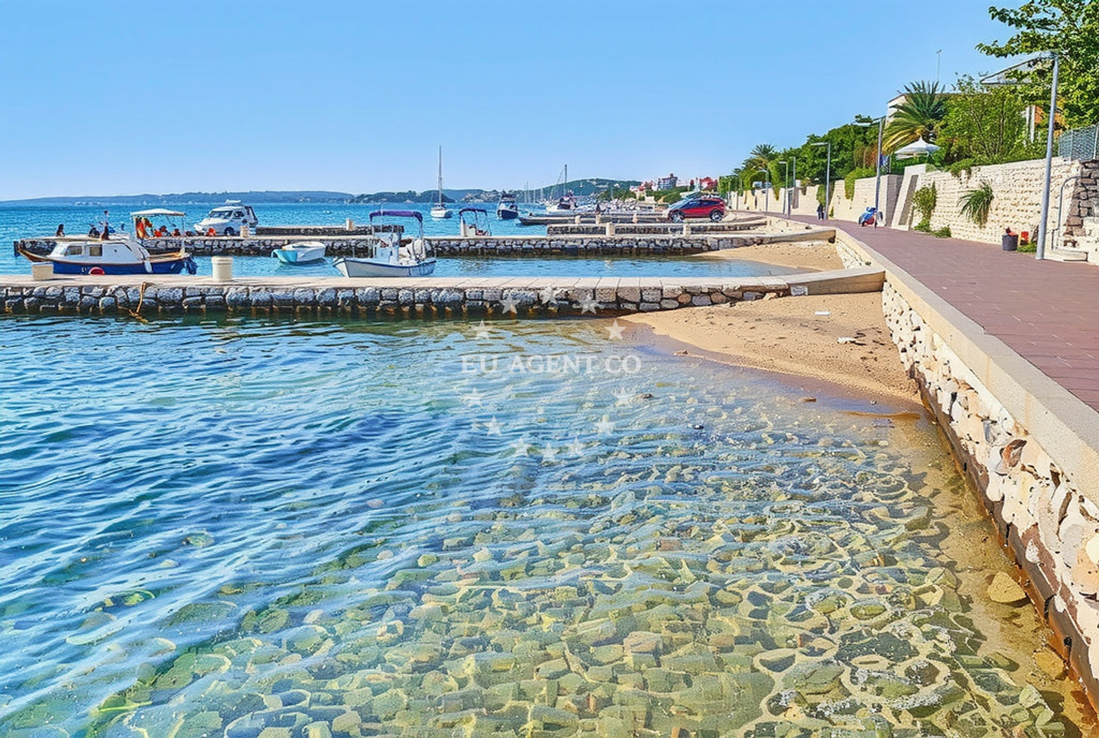 Sea and coastal view of Šimičići istok, Barbat na Rabu (Rab) Beach in Šimičići istok