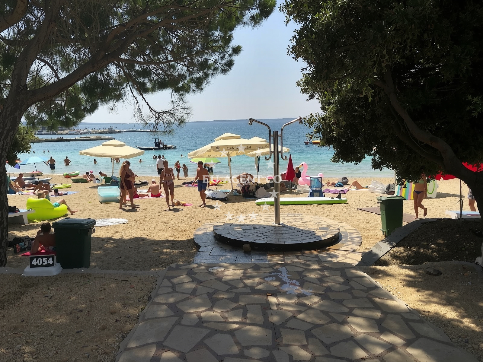 Sea and coastal view of Simuni beach in šimuni, Šimuni