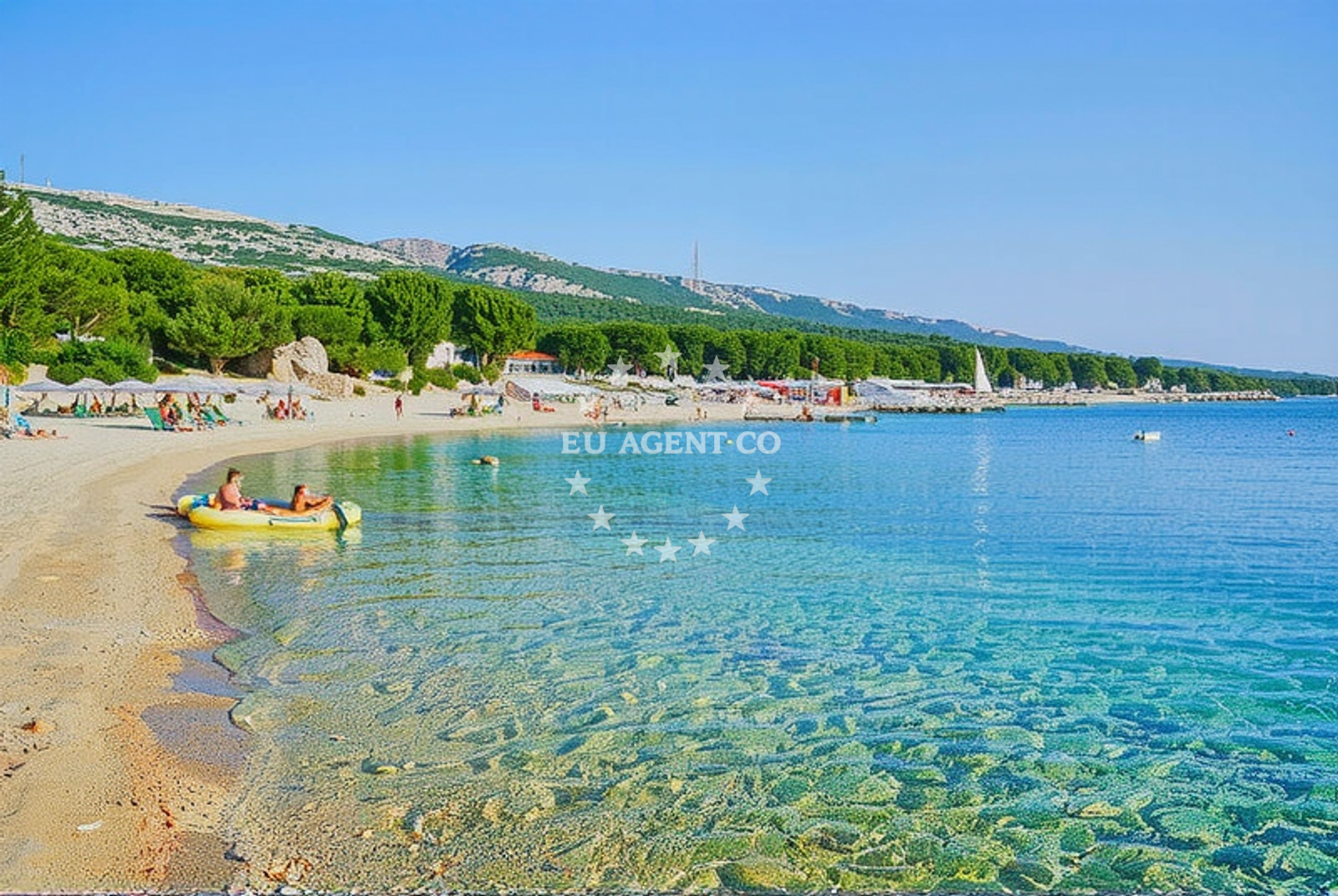 Additional view of Simuni beach in šimuni, Šimuni