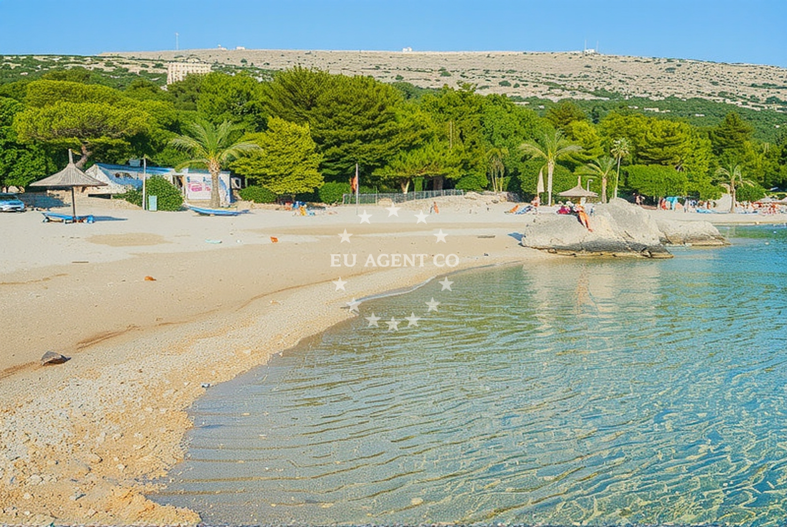 Additional view of Simuni beach in šimuni, Šimuni