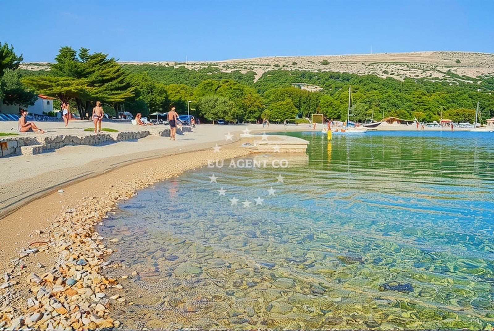 Additional view of Simuni beach in šimuni, Šimuni