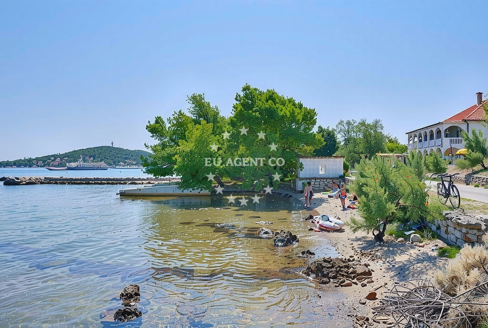 Sea and coastal view of Sita (dog beach), Mrljane (Pašman) Beach in Sita (plaža za pse)