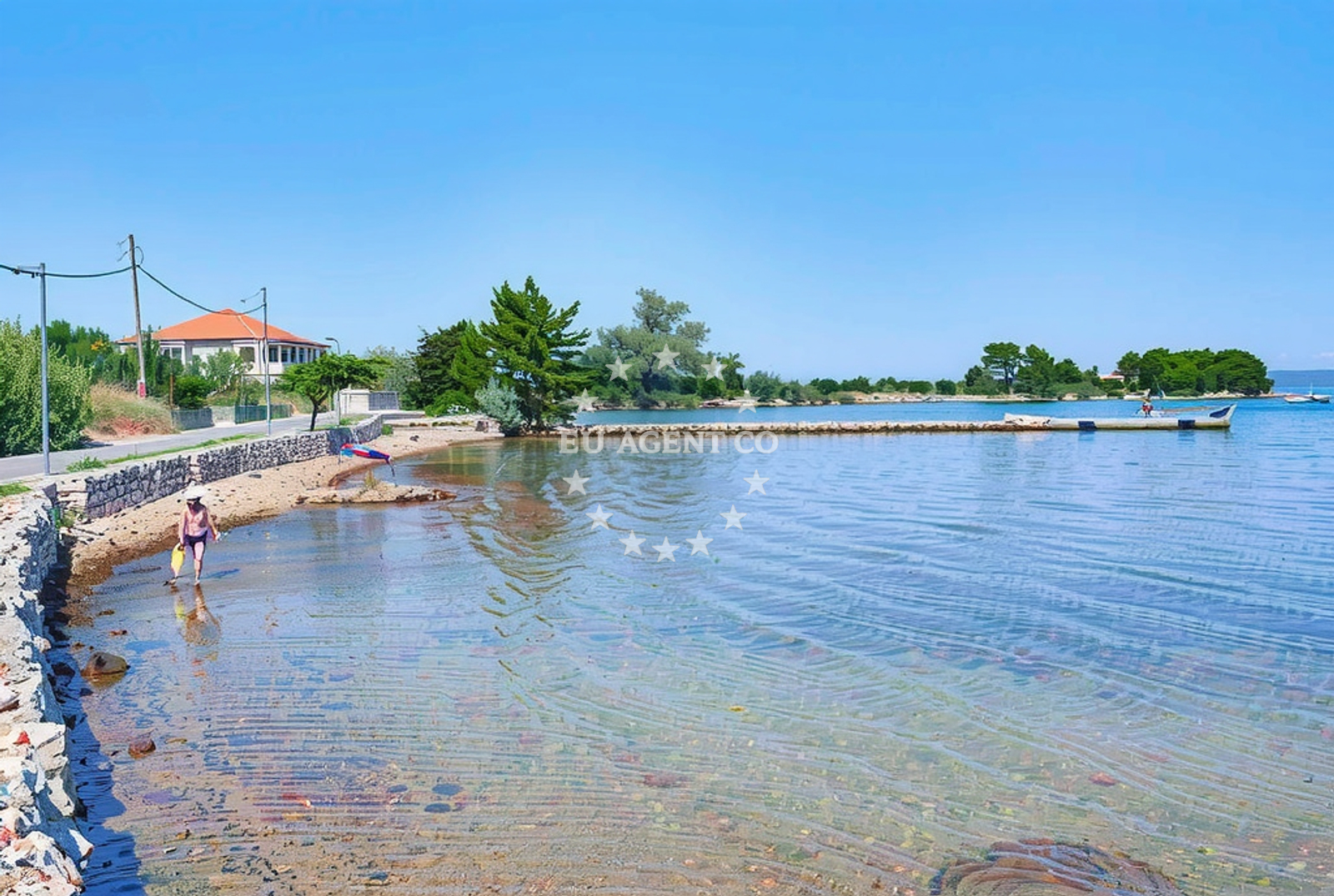 Sea and coastal view of Sita, Mrljane (Pašman) Beach in Sita
