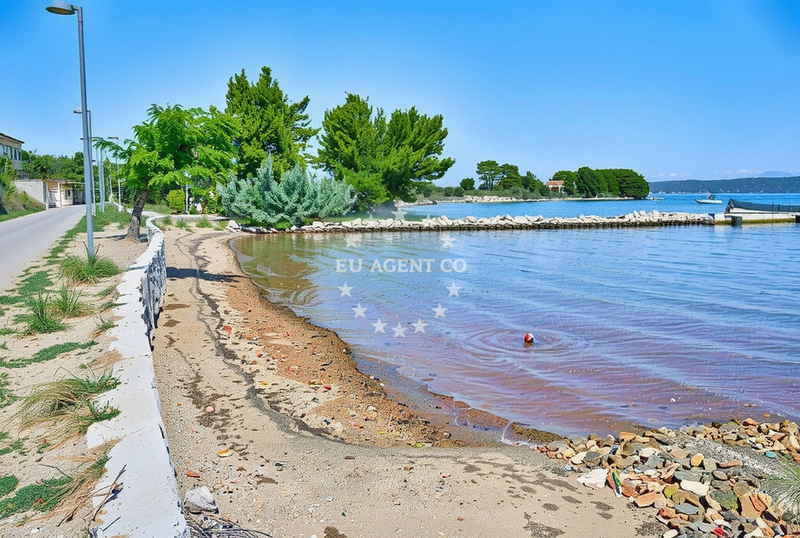 Beach facilities and surroundings at Sita, Mrljane (Pašman) Beach in Sita