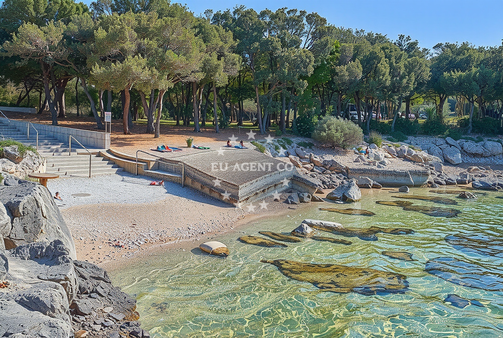 Overview of Šjole, Vrsar Beach in Šjole