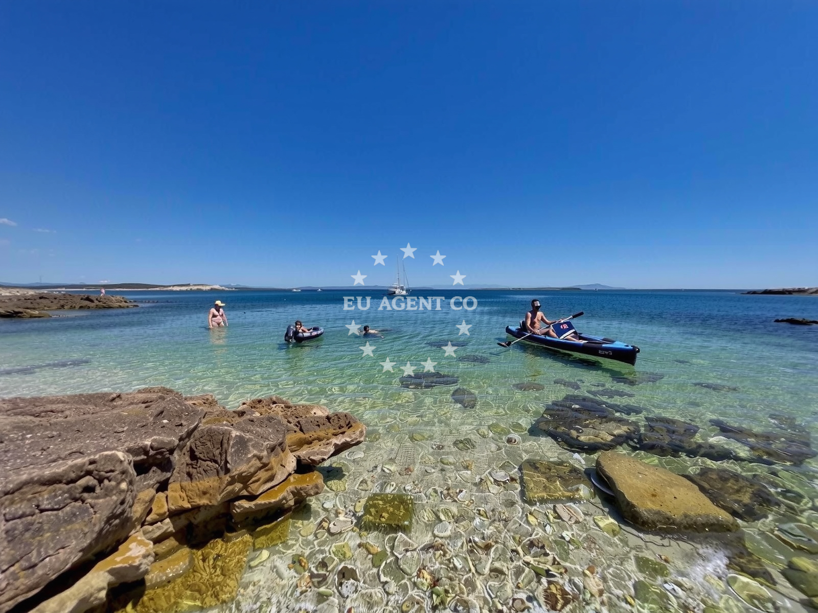 Shoreline and swimming area at Skara Beach in 218 Selo 1, Premantura