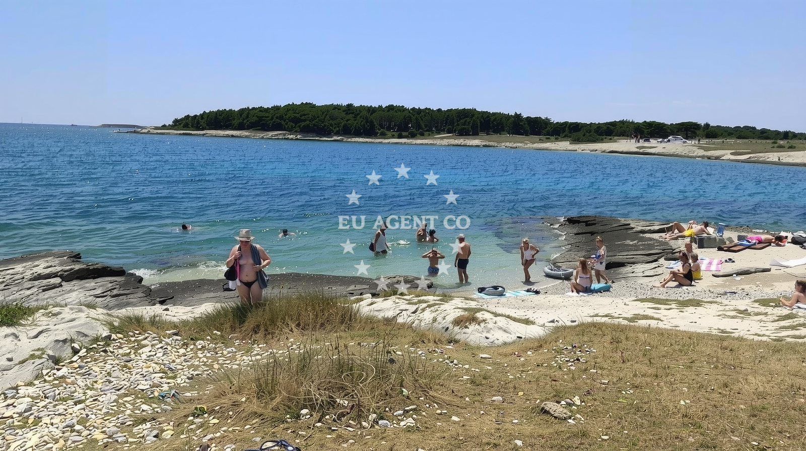Beach facilities and surroundings at Skara Beach in 218 Selo 1, Premantura
