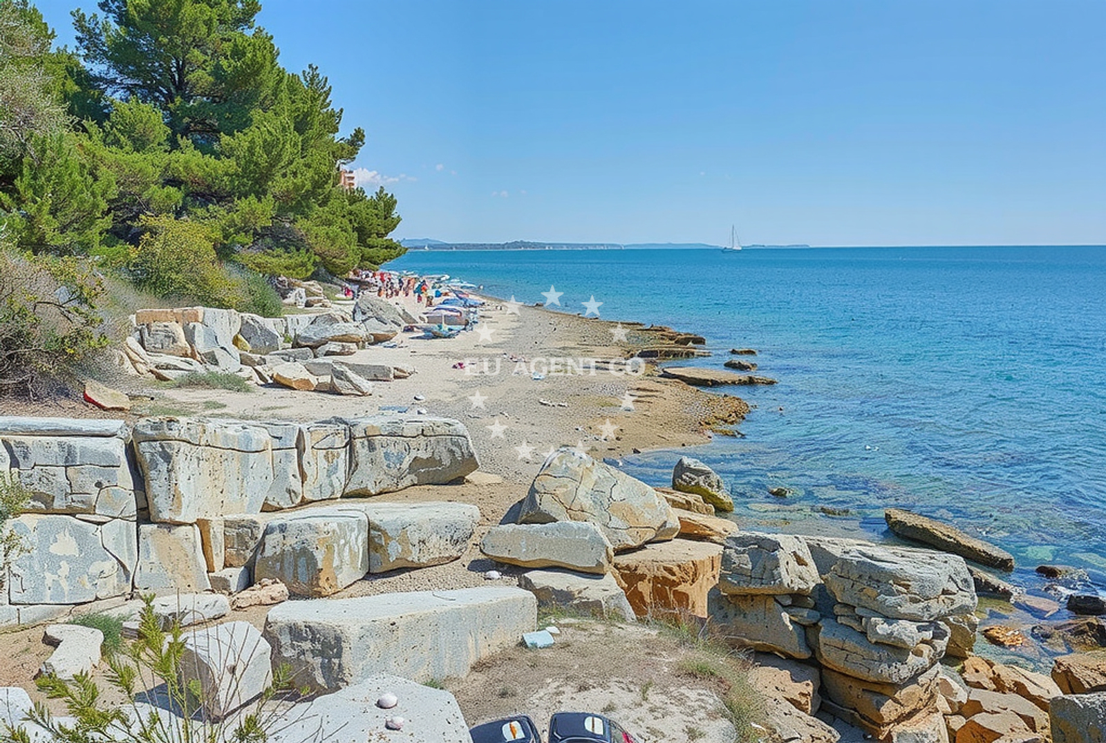 Additional view of Skaraba beach in Luje Adamovica 31, Rovinj