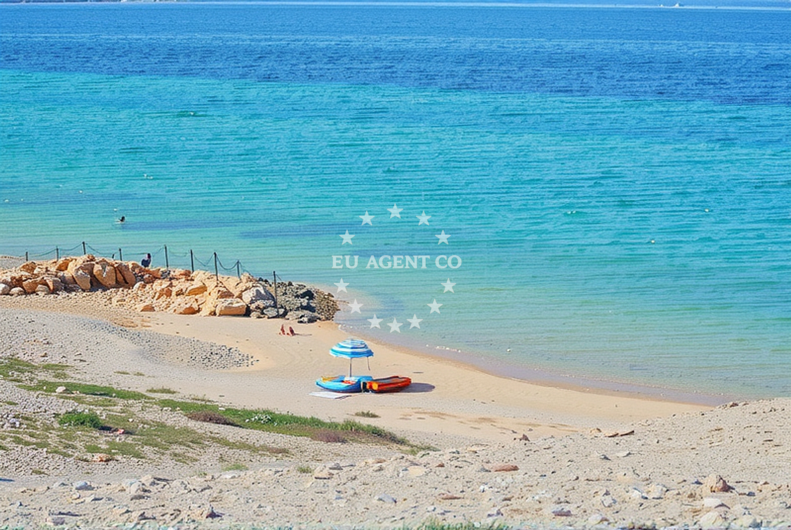 Overview of Škarić sredina, Kolan (Pag) Beach in Škarić sredina