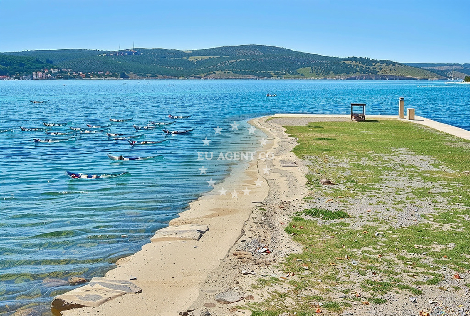 Sea and coastal view of Škiljići, Seline Beach in Škiljići