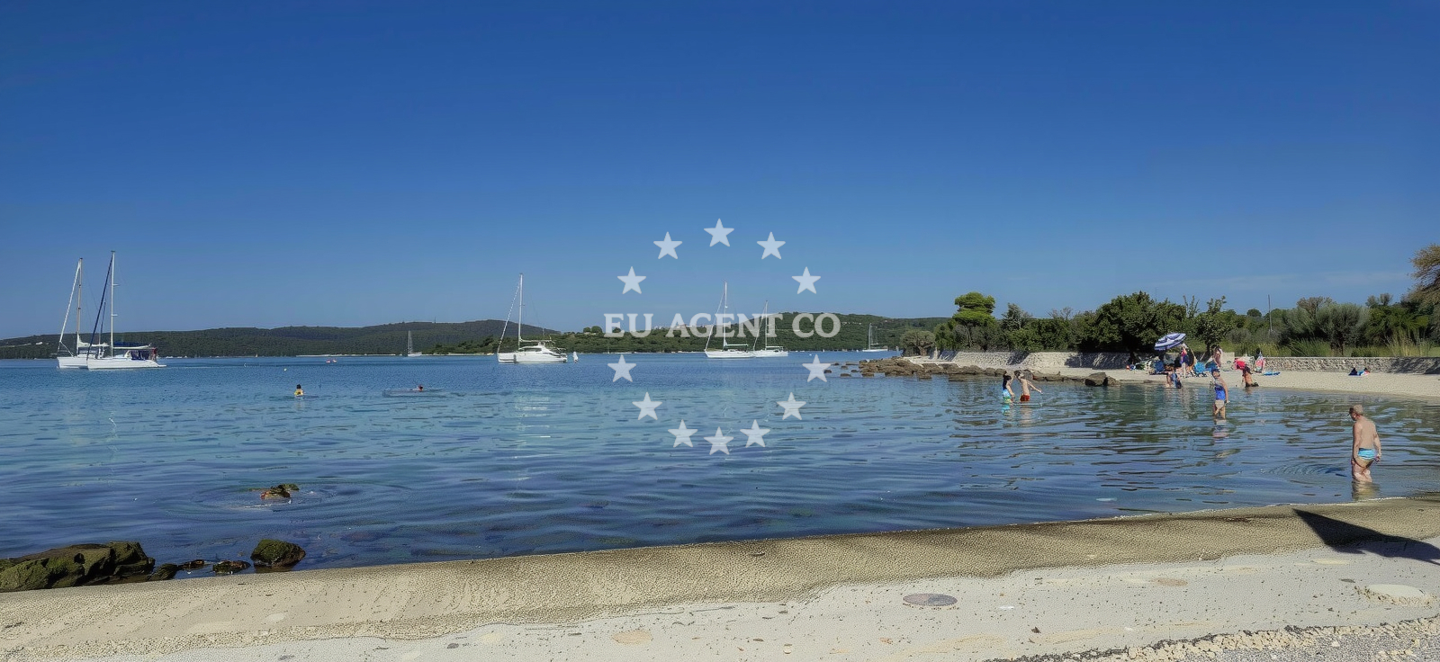 Sea and coastal view of Skraca Beach in Ribarska obala 11, Muline, Ugljan