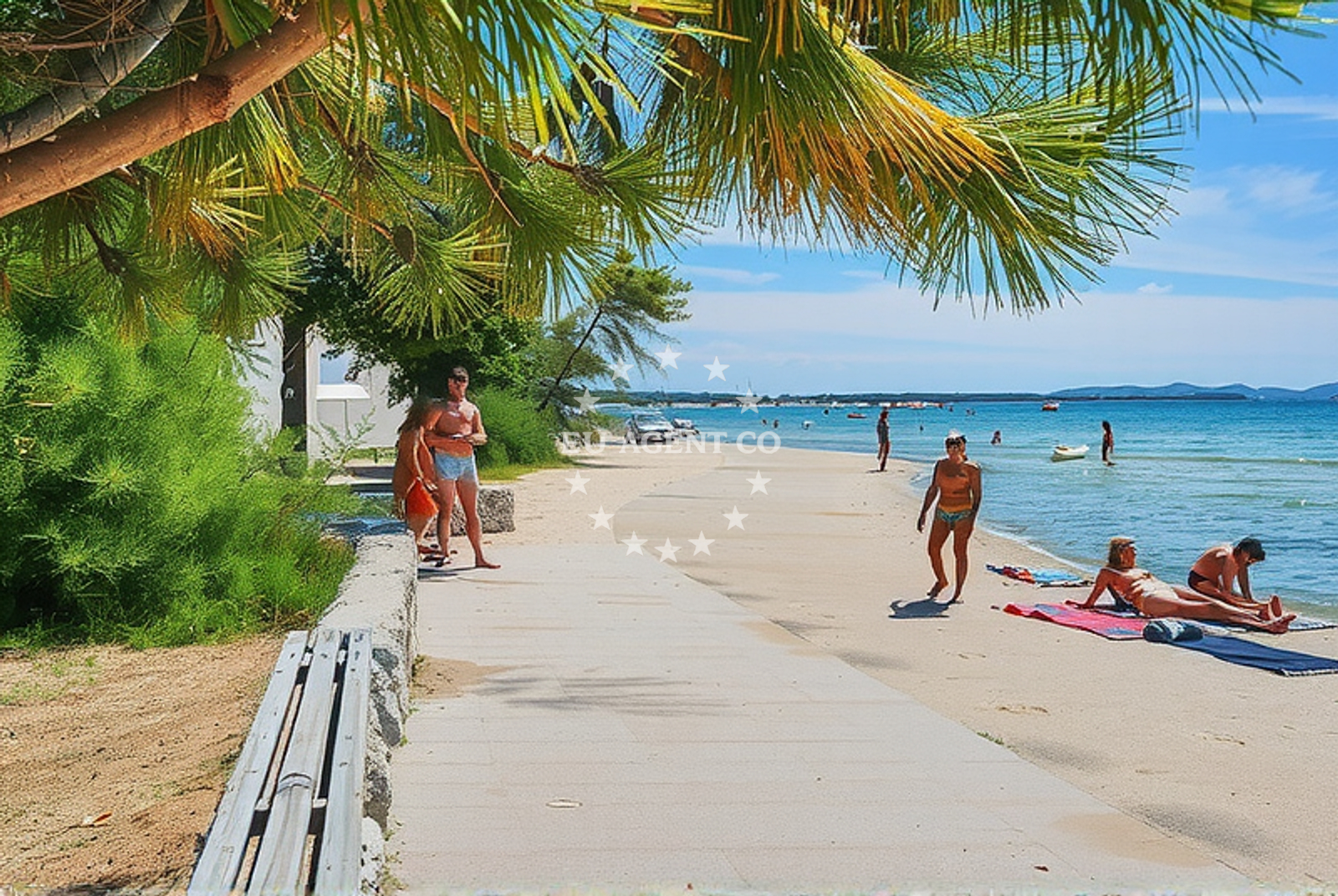 Shoreline and swimming area at Škrapavac, Privlaka (Zadarska županija) Beach in Škrapavac
