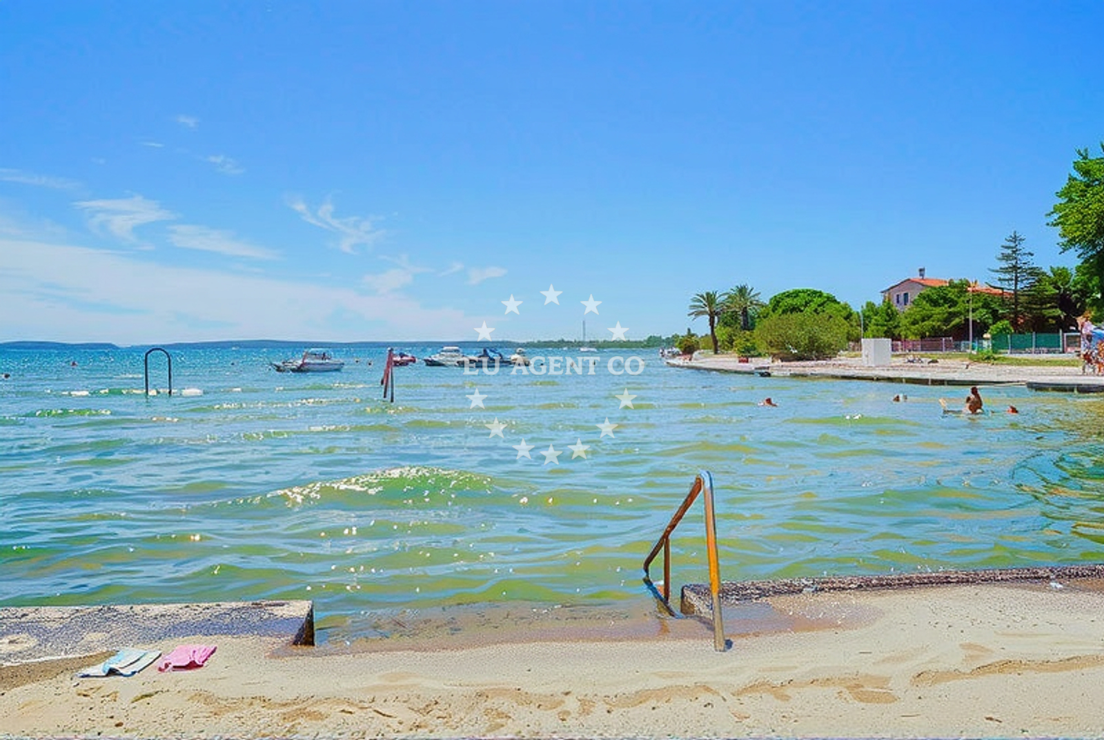 Sea and coastal view of Škrapavac, Privlaka (Zadarska županija) Beach in Škrapavac
