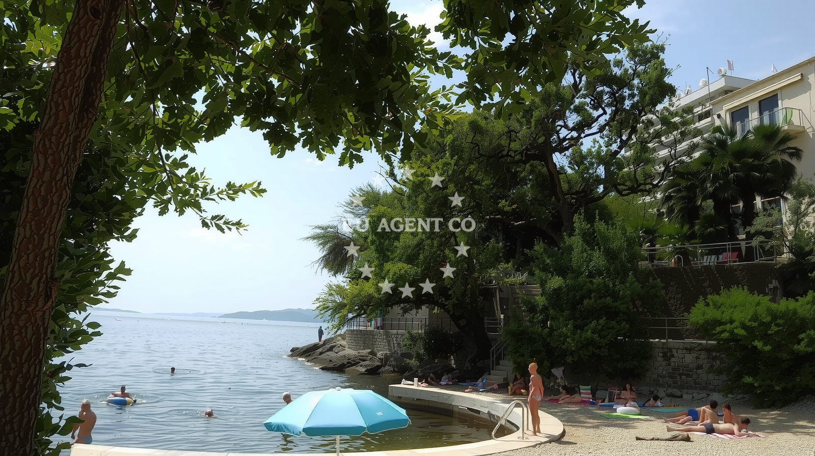 Sea and coastal view of Skrbici beach in Ul. Stubište Škrbići 8, Opatija