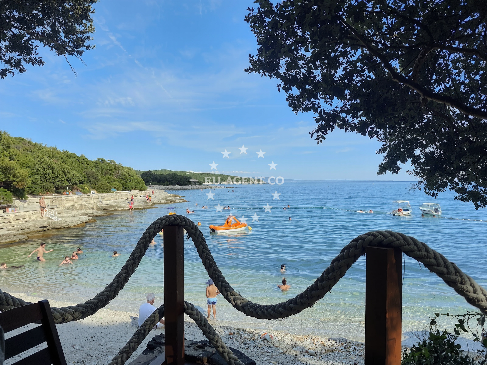 Sea and coastal view of Skrila beach in 136, Kavran