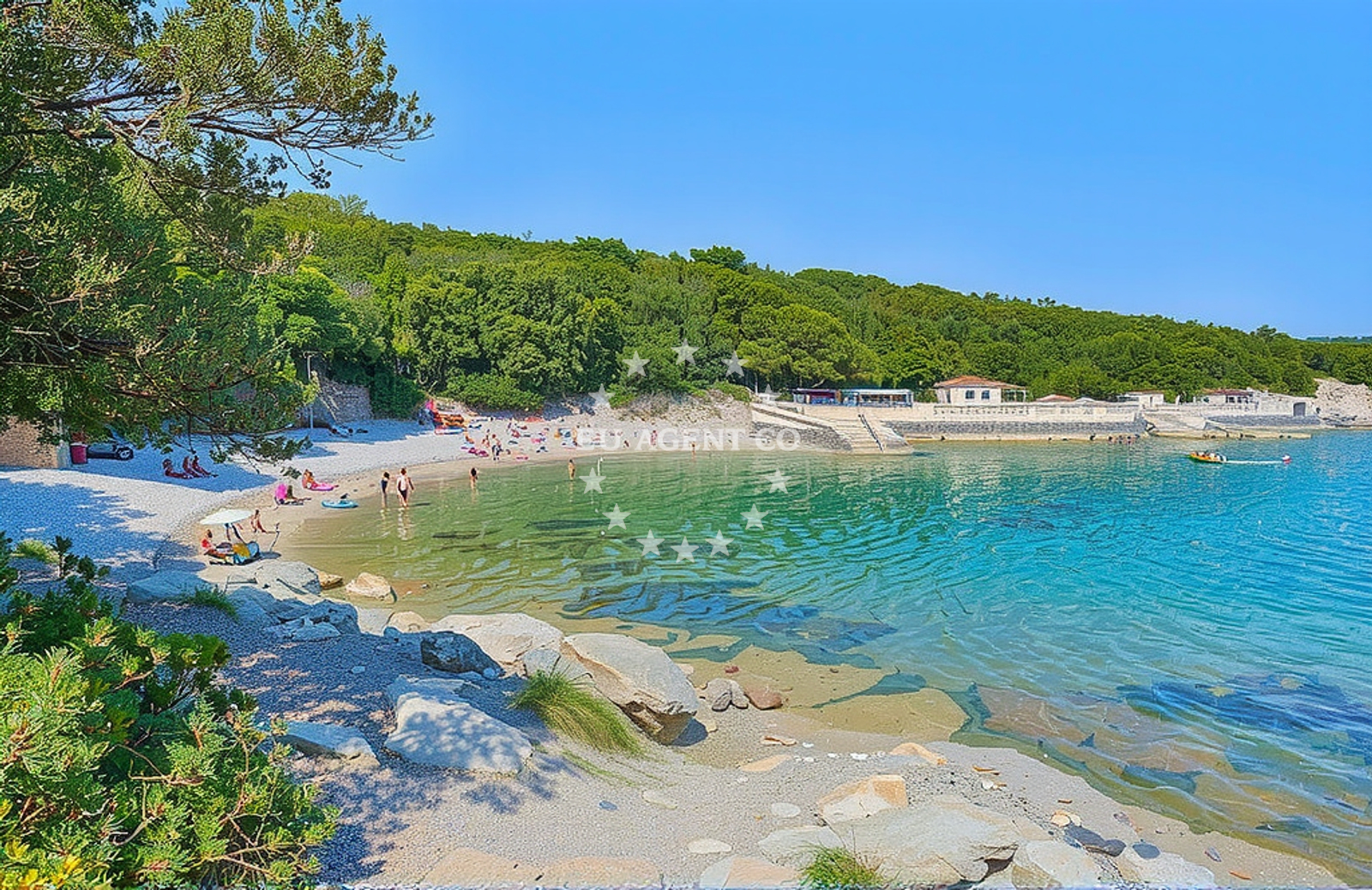 Additional view of Skrila beach in 136, Kavran