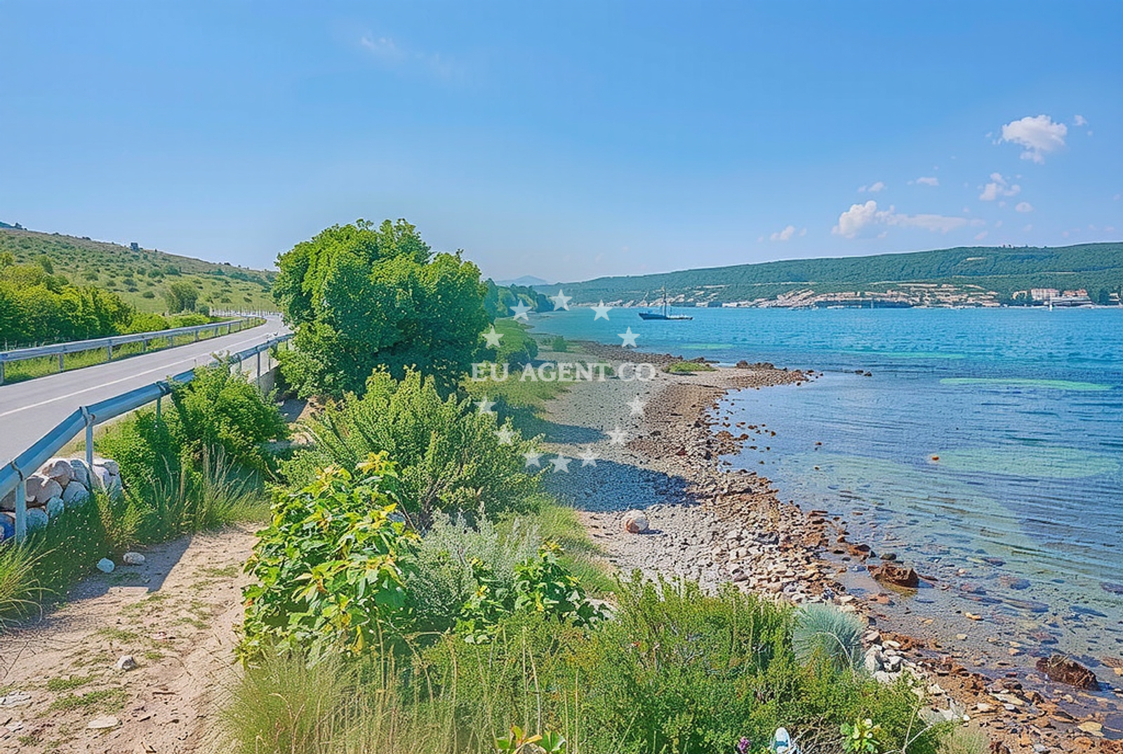 Overview of Škrile, Podgradina (Posedarje) Beach in Škrile