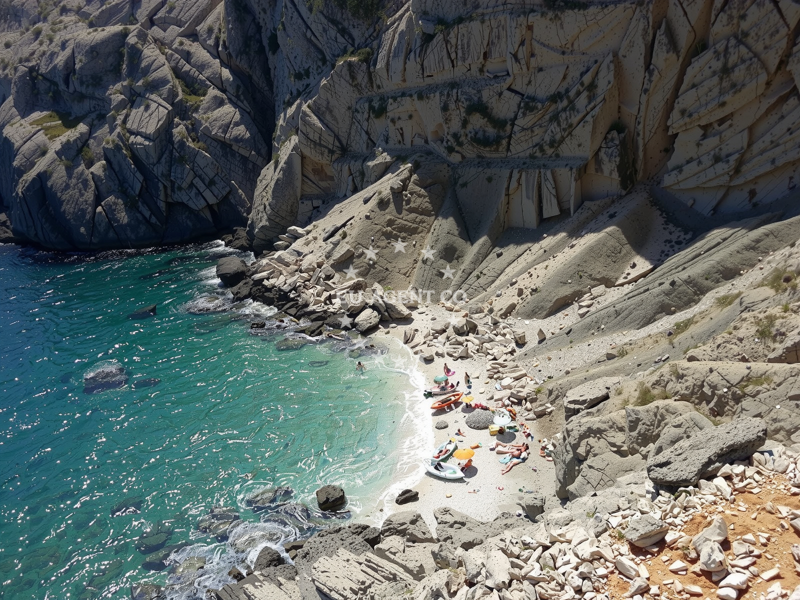 Overview of Skrinjica beach in Zarok 88, Baška