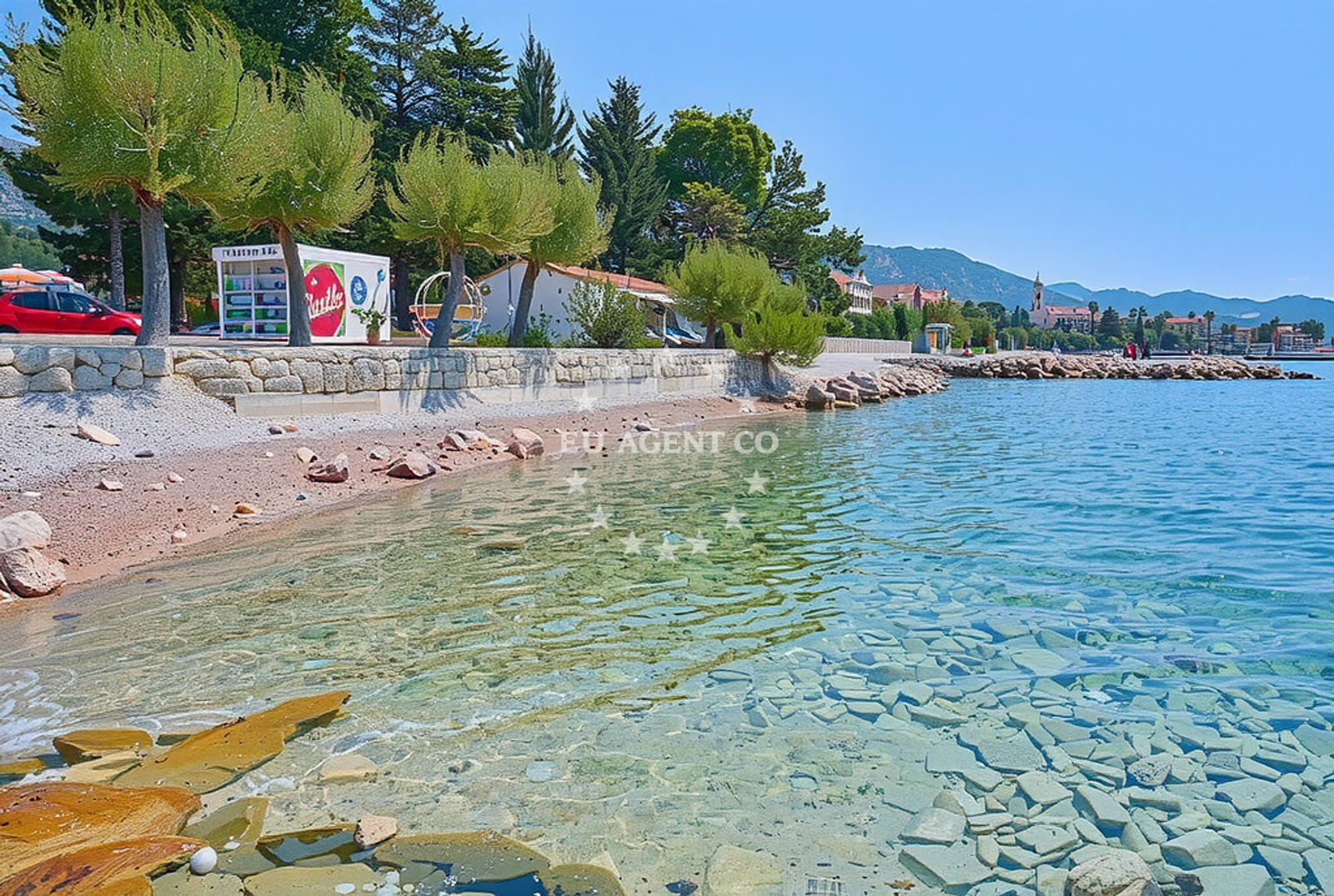 Overview of Škvar istok, Orebić Beach in Škvar istok
