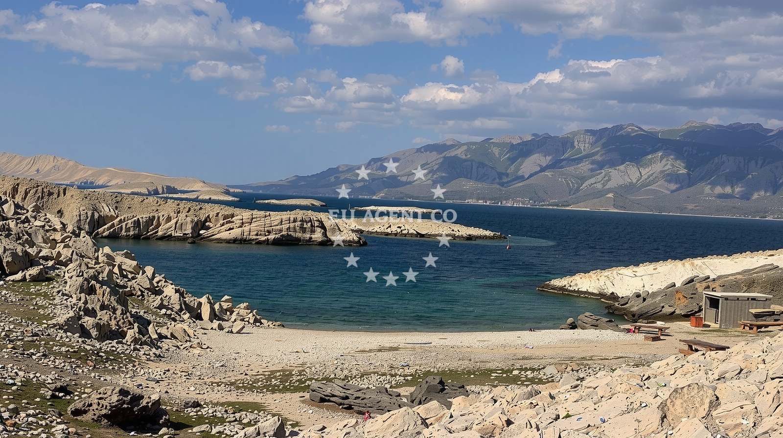 Shoreline and swimming area at Slana Bay in 31 Zadarska ulica, Pag