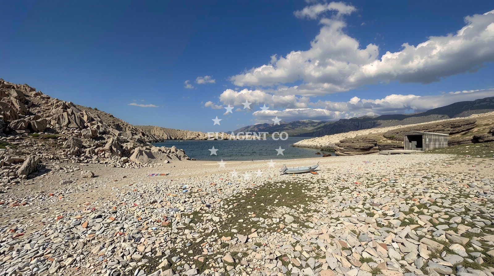 Beach facilities and surroundings at Slana Bay in 31 Zadarska ulica, Pag