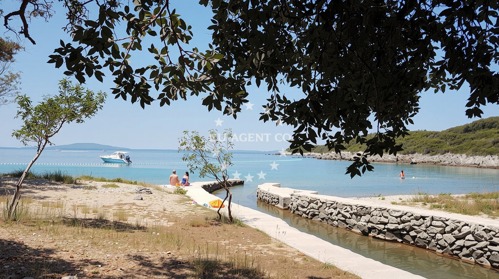 Beach facilities and surroundings at Slatina Bay in Gager 239A, Jakišnica