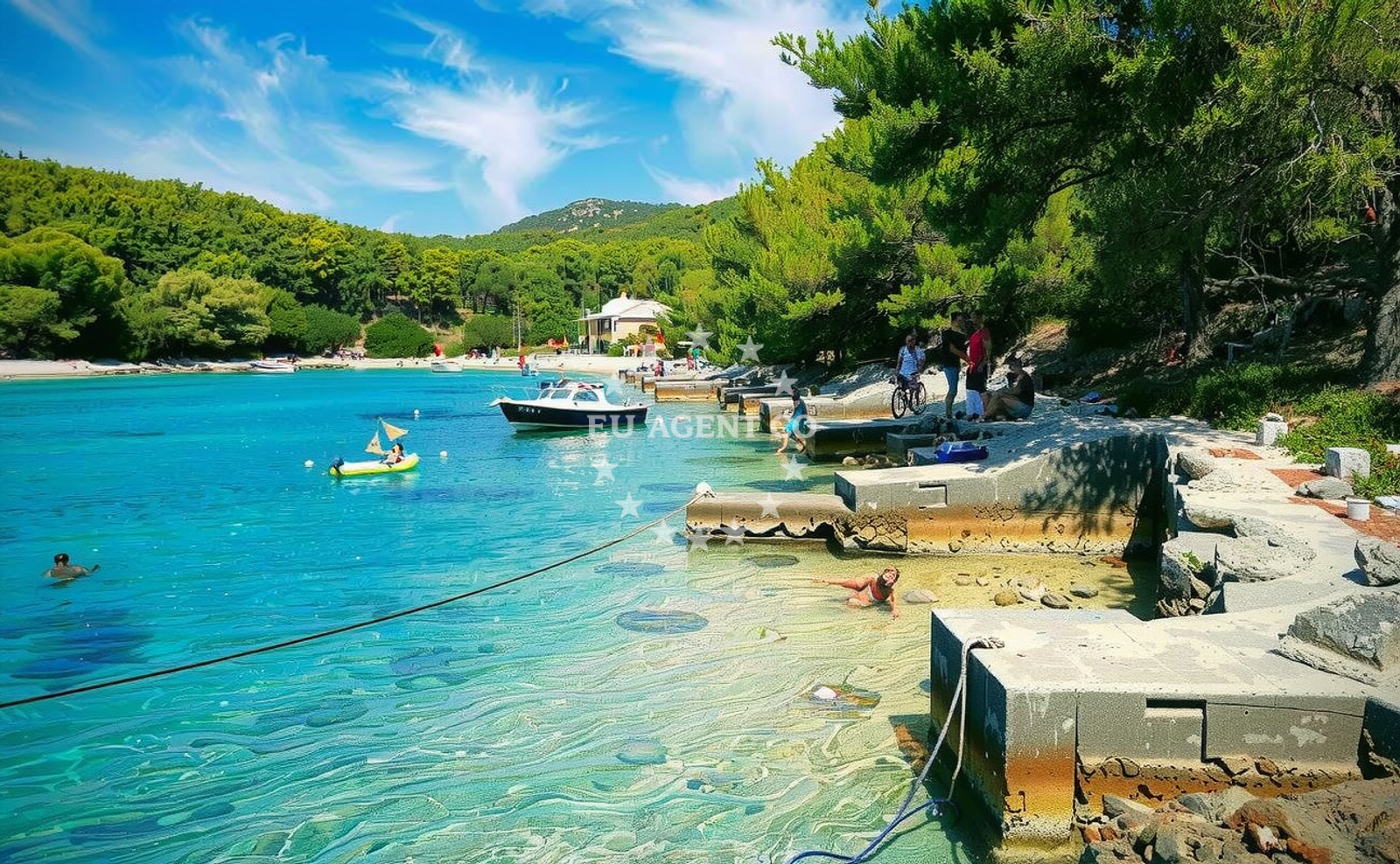 Additional view of Slatina beach in Uvala Poplat Broj 40, Vela Luka