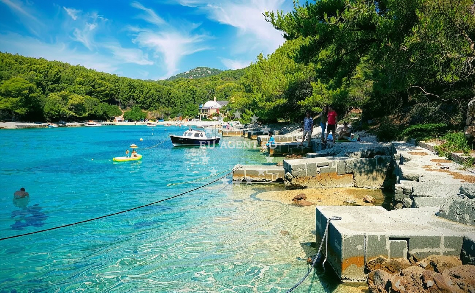 Additional view of Slatina beach in Uvala Poplat Broj 40, Vela Luka