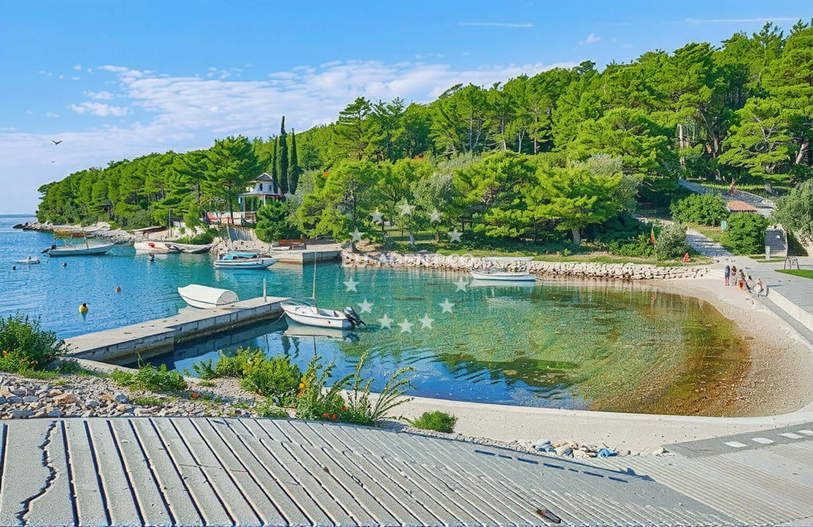 Additional view of Slatina beach in Uvala Poplat Broj 40, Vela Luka