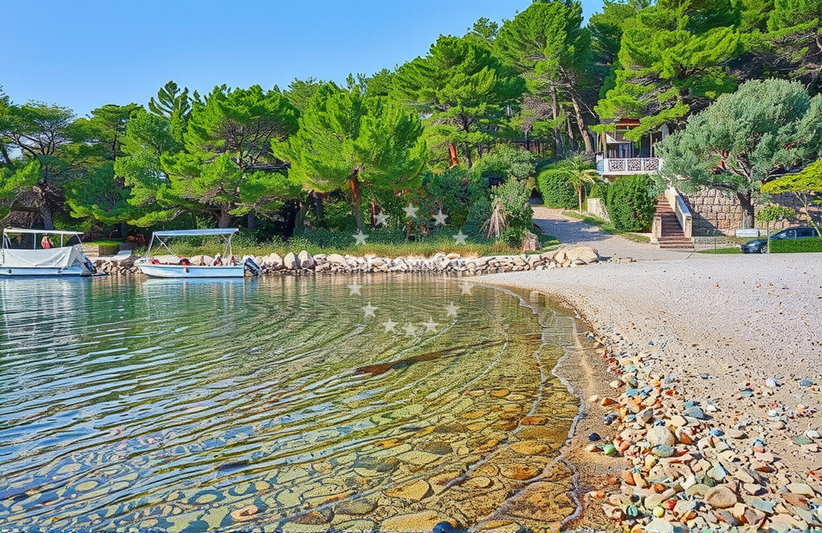 Additional view of Slatina beach in Uvala Poplat Broj 40, Vela Luka